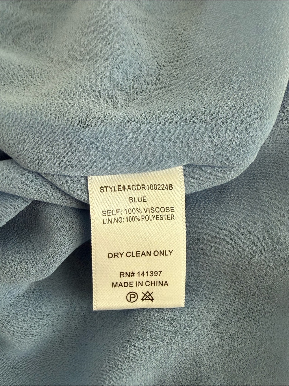 ASTR The Label Marla Mini Dress Blue Satin Ruffle Tie Front Size M - Picture 5 of 8